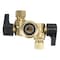 Apollo 1/2 in. Brass Push-To-Connect x 3/8 in. O.D. Comp. Dual Opposed Outlet Dual Shut-Off 1/4-Turn Stop FSBDVO1238C - alternate 2